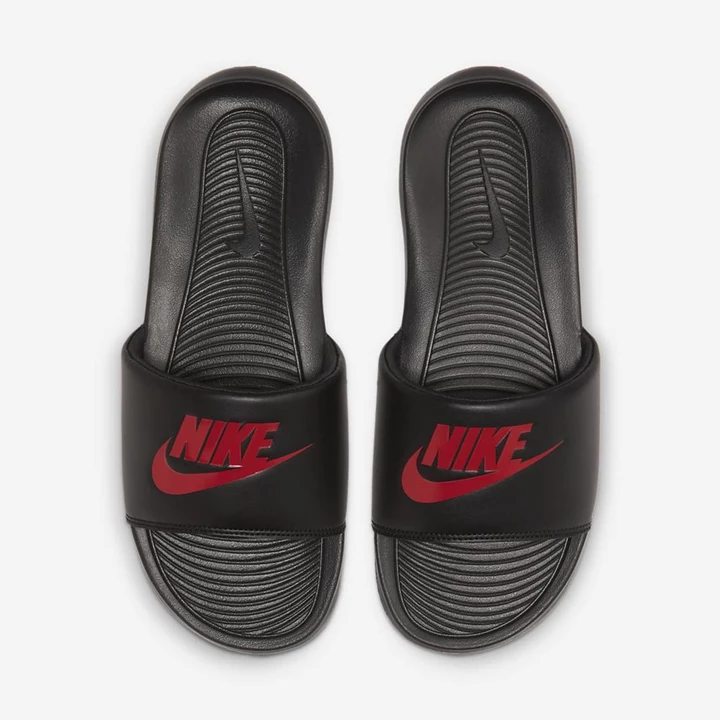 Nike Victori One Papucs Férfi Fekete Fekete Piros | HU4257880